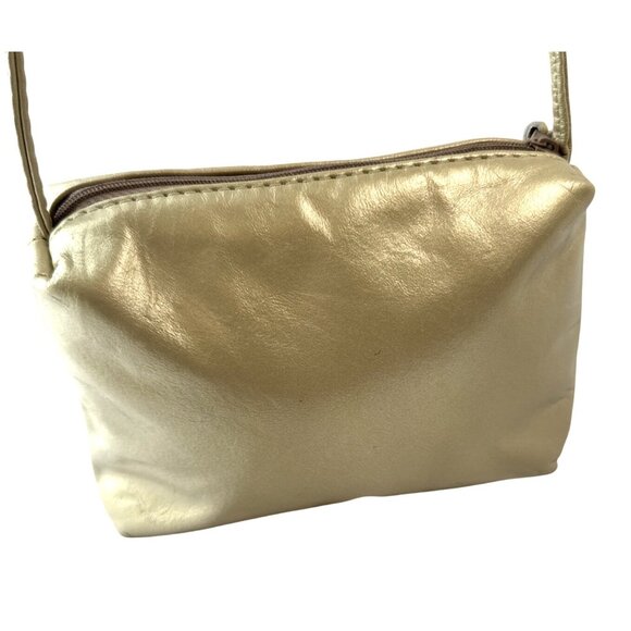 Paloma Picasso Gold Leather Crossbody Bag With Iconic X Logo & Zip Closure - Picture 5 of 12